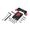 Fomito Metal V Lock Battery Mounting Plate with Dual 15mm Rod Clamps for Camera Rig Cage with 15mm Rail Rod