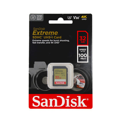 Sandisk Extreme SDHC UHS-1 Card 32GB (100mbps)