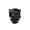 Triple Cold Shoe Mount with 1/4" Thread Aluminum Camera Hot Shoe Extension Bracket with 3 Port Cold Shoe Mounts for LED Video Light Monitor Microphone Camera Cage