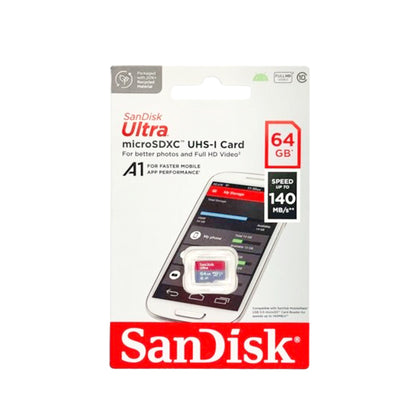 Sandisk Ultra MicroSDXC UHS-1 Card 64GB (140mbps)