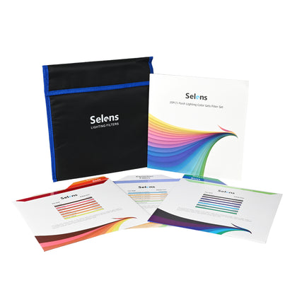 Selens 20pcs Color Gel Filter Photography Color Correction Kit