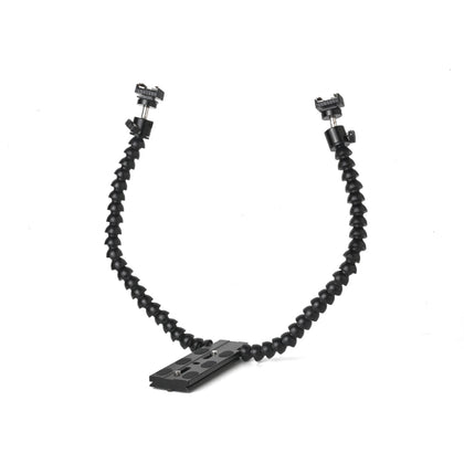 Flexible Dual Arm Flash Bracket Mount Macro Shot Holder For Camera