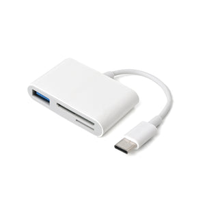 Adapter OTG Type C To 3 in 1 USB SD and TF Card Reader