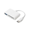 Adapter OTG Type C To 3 in 1 USB SD and TF Card Reader