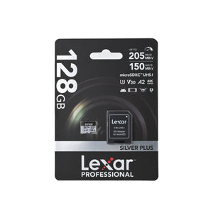 Lexar Professional MicroSDXC UHS-I Card Silver Plus with Adapter