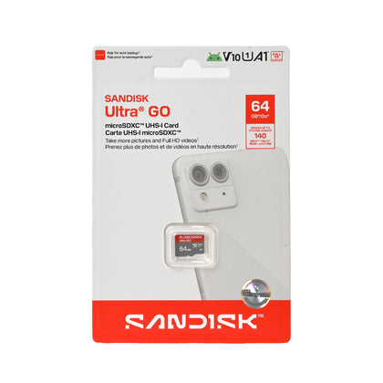 Sandisk Ultra MicroSDXC UHS-1 Card 64GB (140mbps)