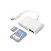 Adapter OTG Type C To 3 in 1 USB SD and TF Card Reader