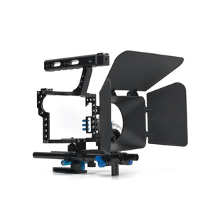 YELANGU Camera Cage Mirrorless Kit with Follow Focus Matte Box for GH4 A7