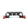 Fomito Metal V Lock Battery Mounting Plate with Dual 15mm Rod Clamps for Camera Rig Cage with 15mm Rail Rod