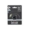 Lexar Professional SDXC UHS-I Card 64GB 255mbps Silver Plus