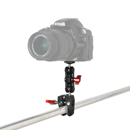 Multi Function Metal Mini Super Clamp With Double Ball Head
