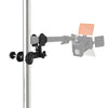Double C Clamp Bracket Mount Metal With Rotatable Umbrella Holder For Boom Arm And Light Stand