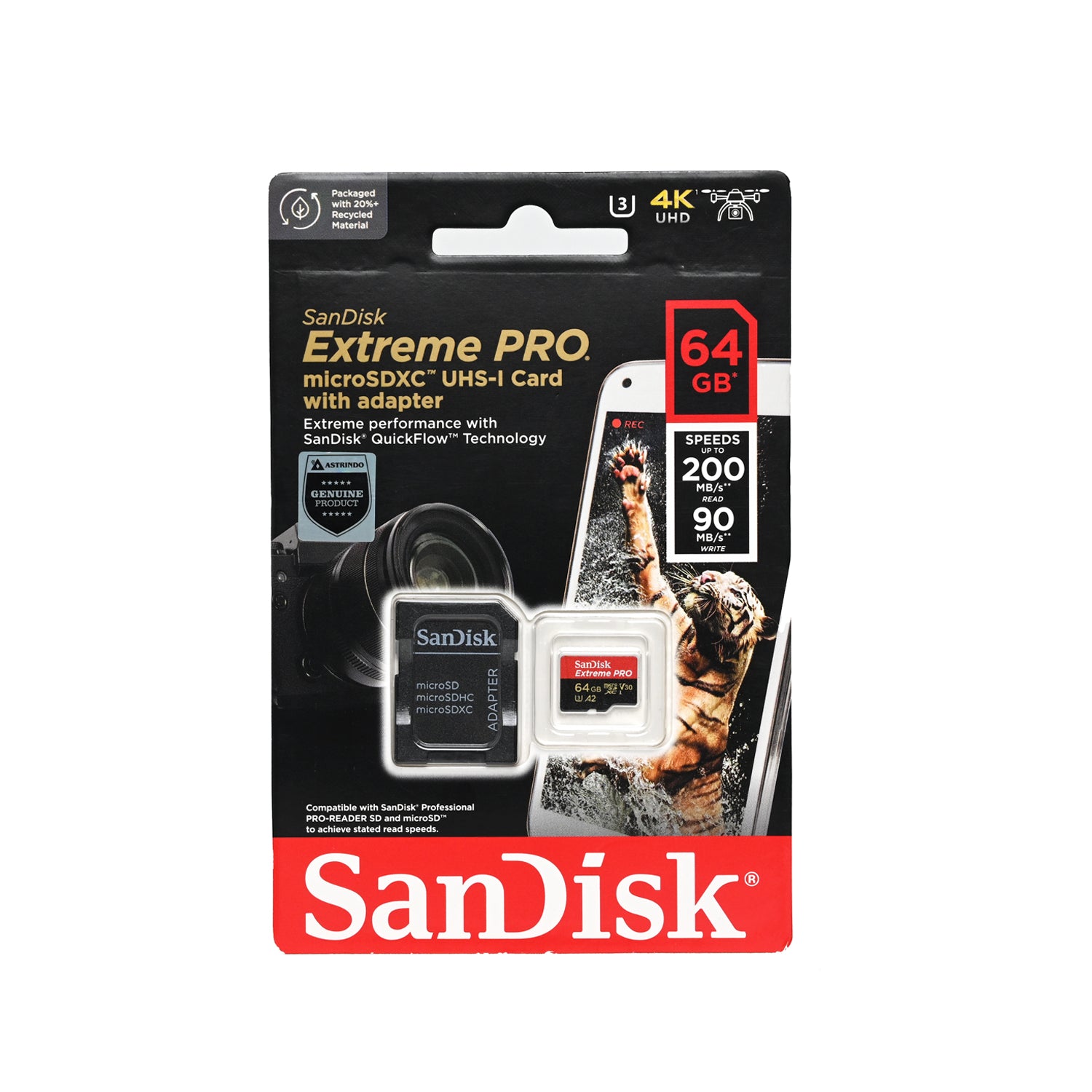 SanDisk Extreme Pro MicroSDXC 64GB with Adapter 200mbs