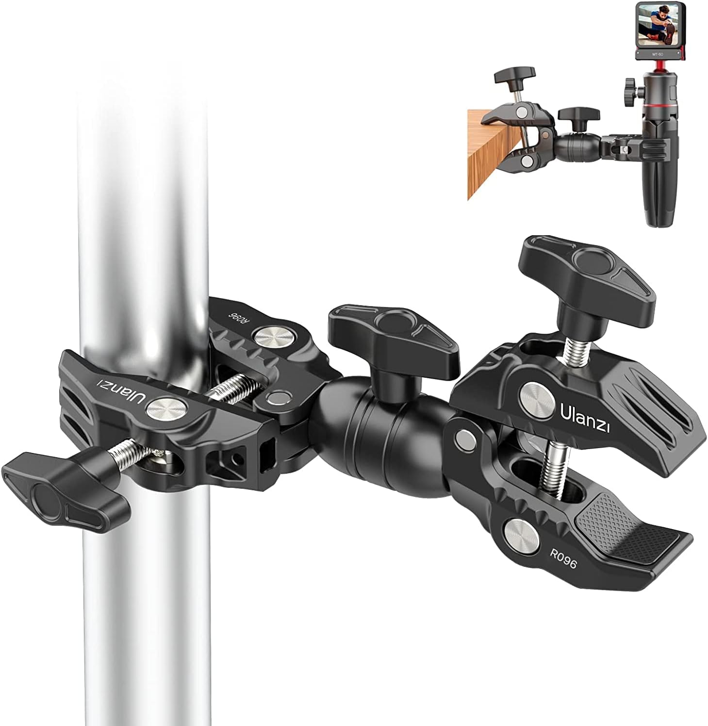 Ulanzi R096 - Double Super Clamp kẹp vàng cua hỗ trợ quay phim Ulanzi R096 - Double Super Clamp kẹp vàng cua hỗ trợ quay phim