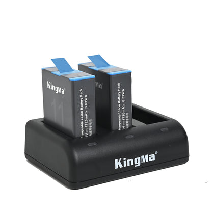 KingMa 2 Battery and LCD Triple Charger Kit for GoPro Hero 9/10/11/12