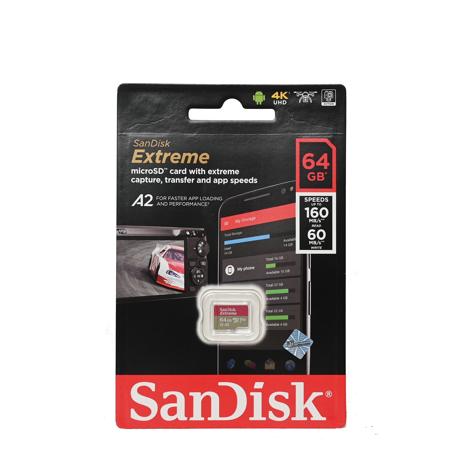 Sandisk Extreme MicroSDXC UHS-1 Card 64GB (160mbps)