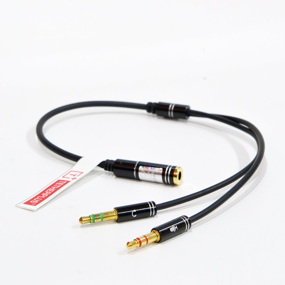 TetherPlus Kabel Audio 3.5mm Female to 2 3.5mm Male