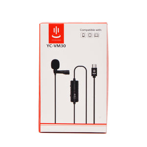 Yichuang YC-VM30 Microphone Clip On Lavalier Type C