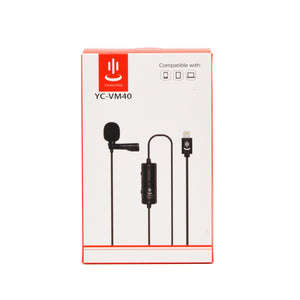 Yichuang YC-VM40 Microphone Clip On Lavalier for Iphone 6m