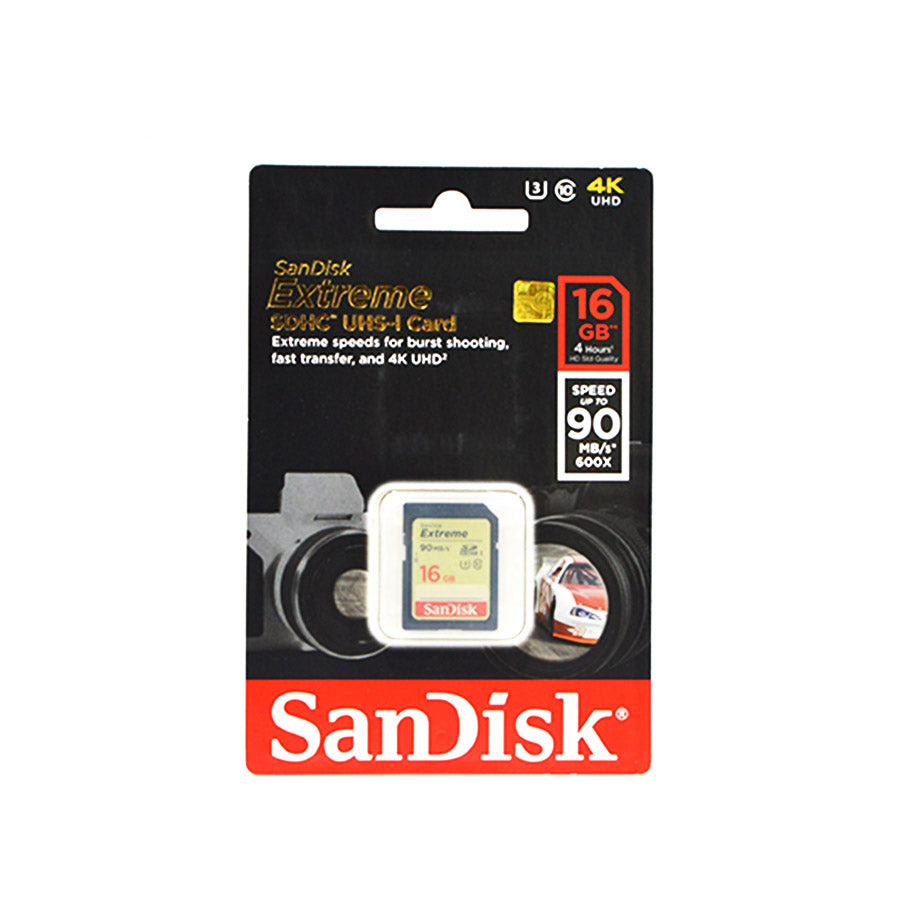 Sandisk Extreme SDHC UHS-I Card 16GB (90mbps)