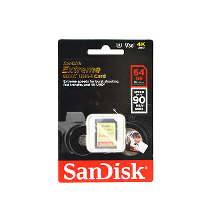 Sandisk Extreme SDXC UHS-I Card 64GB (90mbps)