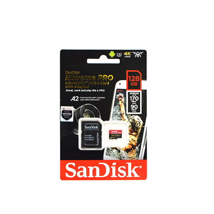 Sandisk Extreme Pro MicroSDXC UHS-1 Card 128GB with Adapter (170mbps)