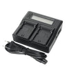 Dual Digital Battery Charger LCD NP F970