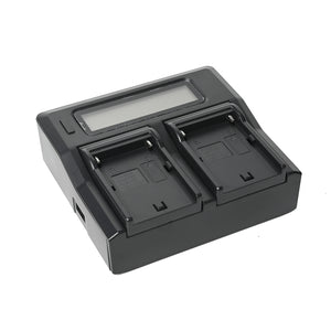Dual Digital Battery Charger LCD NP F970