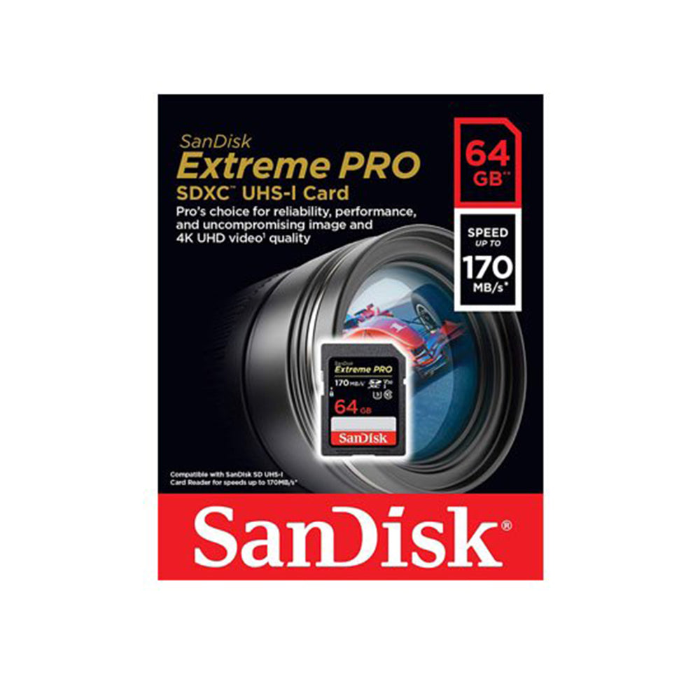Sandisk Extreme Pro SDXC UHS-I Card 64GB (170mbps)
