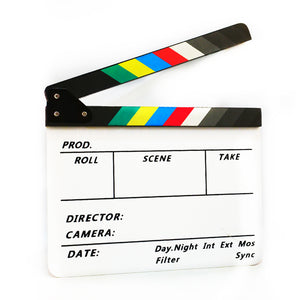 Clapper Board Film White Acrylic