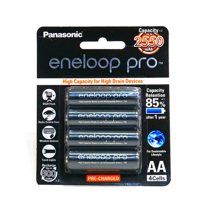 Panasonic Eneloop Pro Battery 2550mAh AA Isi 4 Original