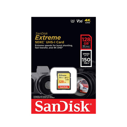 Sandisk Extreme SDXC UHS-I Card 128GB (150mbps)